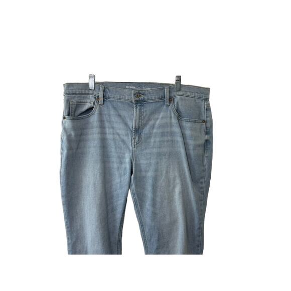 Old Navy Light Rinse Mid Rise Boyfriend Built-In Warm Jeans Women's Size 16 - Picture 2 of 5
